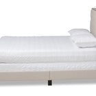 Baxton Studio Annalisa Modern Transitional Beige Fabric Upholstered Button Tufted King Size Panel Bed