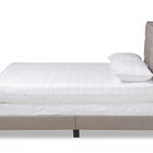 Baxton Studio Annalisa Modern Transitional Grey Fabric Upholstered Button Tufted King Size Panel Bed