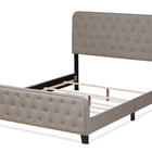 Baxton Studio Annalisa Modern Transitional Grey Fabric Upholstered Button Tufted King Size Panel Bed