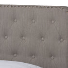 Baxton Studio Annalisa Modern Transitional Grey Fabric Upholstered Button Tufted King Size Panel Bed