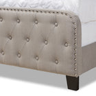 Baxton Studio Annalisa Modern Transitional Grey Fabric Upholstered Button Tufted King Size Panel Bed