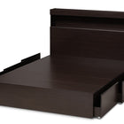 Baxton Studio Blaine Modern and Contemporary Dark Brown Finished Wood Queen Size 6-Drawer Platform Storage Bed