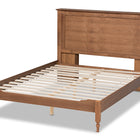 Baxton Studio Danielle Traditional and Transitional Rustic Ash Walnut Brown Finished Wood Queen Size Platform Storage Bed with Built-In Shelves