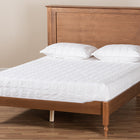 Baxton Studio Danielle Traditional and Transitional Rustic Ash Walnut Brown Finished Wood Queen Size Platform Storage Bed with Built-In Shelves