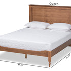 Baxton Studio Danielle Traditional and Transitional Rustic Ash Walnut Brown Finished Wood Queen Size Platform Storage Bed with Built-In Shelves