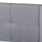 Baxton Studio Edmond Modern and Contemporary Grey Fabric Upholstered and Ash Walnut Brown Finished Wood Full Size Platform Bed