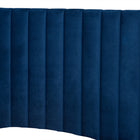 Baxton Studio Serrano Contemporary Glam and Luxe Navy Blue Velvet Fabric Upholstered and Gold Metal Queen Size Platform Bed