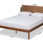 Baxton Studio Giuseppe Modern and Contemporary Walnut Brown Finished King Size Platform Bed