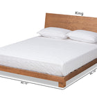 Baxton Studio Haines Modern and Contemporary Walnut Brown Finished Wood King Size Platform Bed