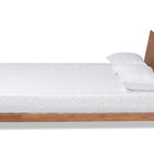 Baxton Studio Haines Modern and Contemporary Walnut Brown Finished Wood King Size Platform Bed