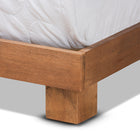 Baxton Studio Haines Modern and Contemporary Walnut Brown Finished Wood King Size Platform Bed