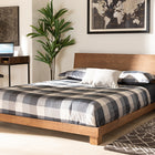 Baxton Studio Haines Modern and Contemporary Walnut Brown Finished Wood King Size Platform Bed