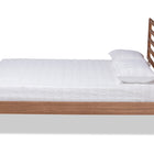 Baxton Studio Shiro Mid-Century Modern Ash Walnut Finished Wood Queen Size Platform Bed