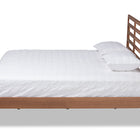 Baxton Studio Shiro Mid-Century Modern Ash Walnut Finished Wood King Size Platform Bed