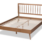 Baxton Studio Toru Mid-Century Modern Ash Walnut Finished Wood King Size Platform Bed