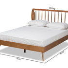 Baxton Studio Emiko Modern and Contemporary Walnut Brown Finished Wood King Size Platform Bed