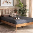 Baxton Studio Emiko Modern and Contemporary Walnut Brown Finished Wood Queen Size Platform Bed
