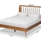 Baxton Studio Emiko Modern and Contemporary Walnut Brown Finished Wood Queen Size Platform Bed