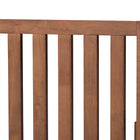 Baxton Studio Saki Mid-Century Modern Walnut Brown Finished Wood Queen Size Platform Bed