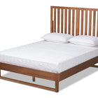 Baxton Studio Marin Modern and Contemporary Walnut Brown Finished Wood Queen Size Platform Bed