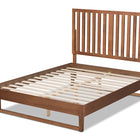 Baxton Studio Marin Modern and Contemporary Walnut Brown Finished Wood Queen Size Platform Bed