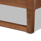 Baxton Studio Marin Modern and Contemporary Walnut Brown Finished Wood Queen Size Platform Bed