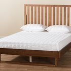 Baxton Studio Marin Modern and Contemporary Walnut Brown Finished Wood Queen Size Platform Bed