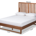 Baxton Studio Marin Modern and Contemporary Walnut Brown Finished Wood Queen Size Platform Bed