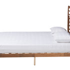 Baxton Studio Petra Mid-Century Modern Ash Walnut Finished Wood Full Size Platform Bed