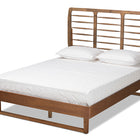 Baxton Studio Lucie Modern and Contemporary Walnut Brown Finished Wood Queen Size Platform Bed