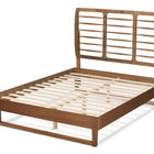 Baxton Studio Lucie Modern and Contemporary Walnut Brown Finished Wood Queen Size Platform Bed