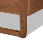 Baxton Studio Lucie Modern and Contemporary Walnut Brown Finished Wood Queen Size Platform Bed