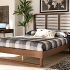 Baxton Studio Lucie Modern and Contemporary Walnut Brown Finished Wood Queen Size Platform Bed