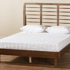 Baxton Studio Lucie Modern and Contemporary Walnut Brown Finished Wood Queen Size Platform Bed