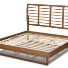 Baxton Studio Lucie Modern and Contemporary Walnut Brown Finished Wood King Size Platform Bed