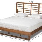 Baxton Studio Lucie Modern and Contemporary Walnut Brown Finished Wood King Size Platform Bed
