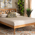 Baxton Studio Galvin Modern and Contemporary Brown Finished Wood Queen Size Platform Bed