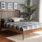 Baxton Studio Neilan Modern and Contemporary Walnut Brown Finished Wood Queen Size Platform Bed
