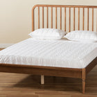 Baxton Studio Neilan Modern and Contemporary Walnut Brown Finished Wood Queen Size Platform Bed