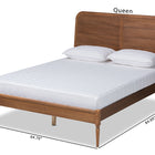 Baxton Studio Kassidy Classic and Traditional Walnut Brown Finished Wood Queen Size Platform Bed