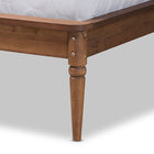 Baxton Studio Abel Classic and Traditional Transitional Walnut Brown Finished Wood Queen Size Platform Bed