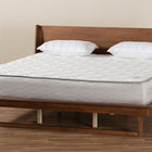 Baxton Studio Macayle Mid-Century Modern Ash Walnut Finished Wood King Size Platform Bed
