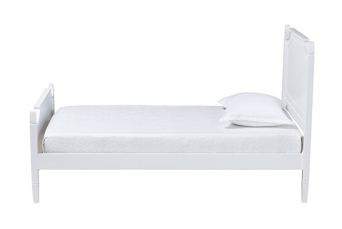 Baxton Studio Mariana Classic and Traditional White Finished Wood Full Size Platform Bed