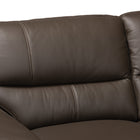 Baxton Studio Townsend Modern Brown Full Leather Sectional Sofa with Right Facing Chaise