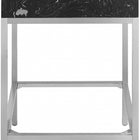 Meridian Furniture Marmo 24" Engineered Stone Top, Steel And Glass Base Vanity - Chrome