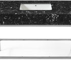 Meridian Furniture Marmo 48" Engineered Stone Top, Steel And Glass Base Vanity - Chrome