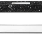 Meridian Furniture Marmo 48" Engineered Stone Top, Steel And Glass Base Vanity - Chrome