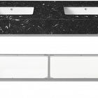 Meridian Furniture Marmo 60" Engineered Stone Top, Steel And Glass Base Vanity - Chrome