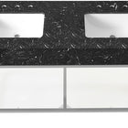 Meridian Furniture Marmo 60" Engineered Stone Top, Steel And Glass Base Vanity - Chrome