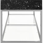 Meridian Furniture Marmo 60" Engineered Stone Top, Steel And Glass Base Vanity - Chrome